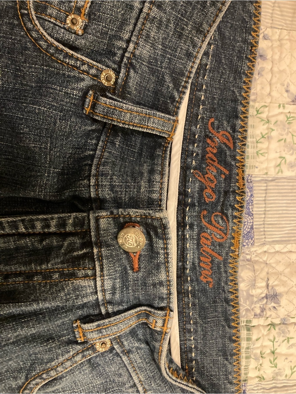 Tommy Bahama Men’s Straight Jeans - Blue with Stitching